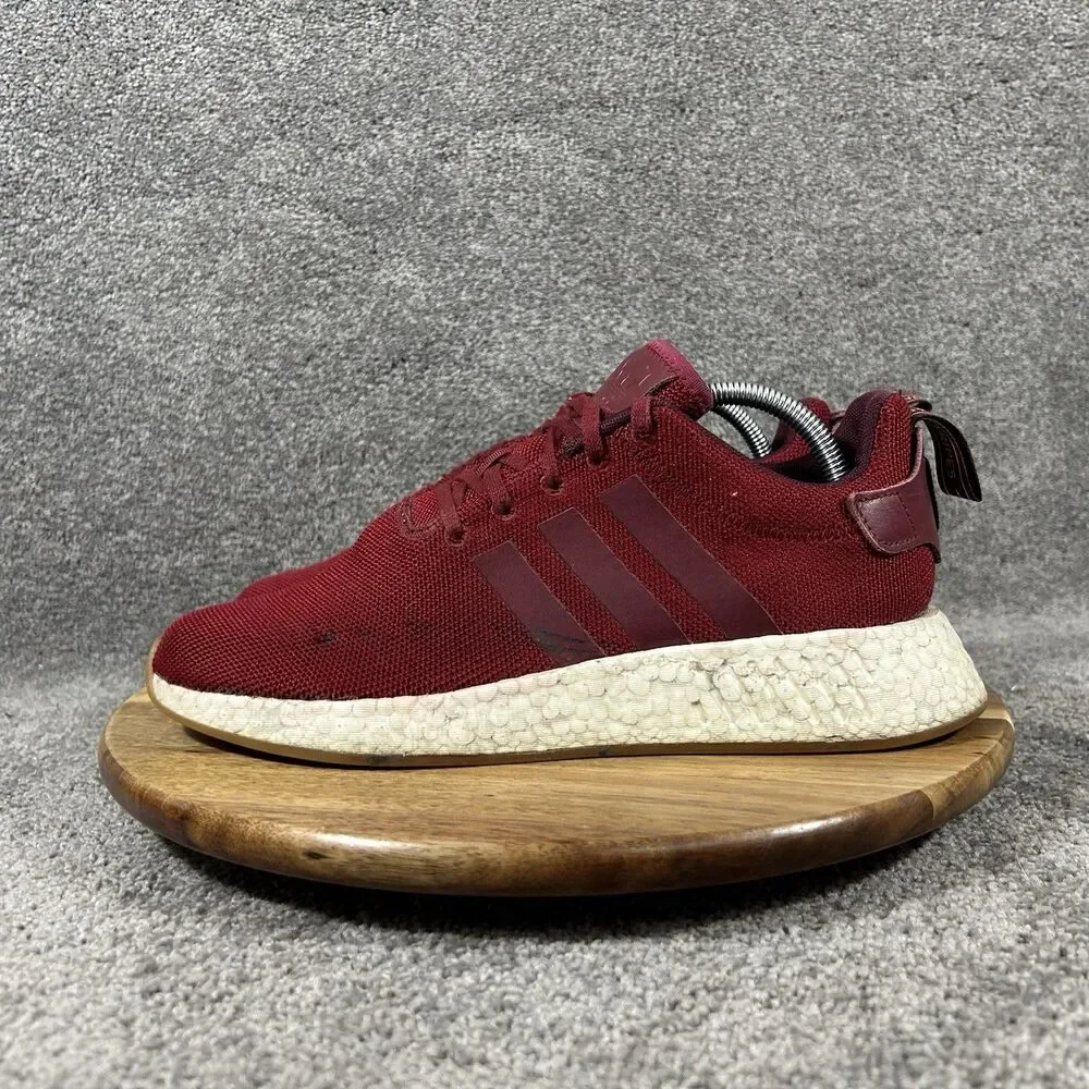 Adidas NMD_R2 Boost CQ2404 Men's Size 9 Burgundy Athletic Running Shoes Used